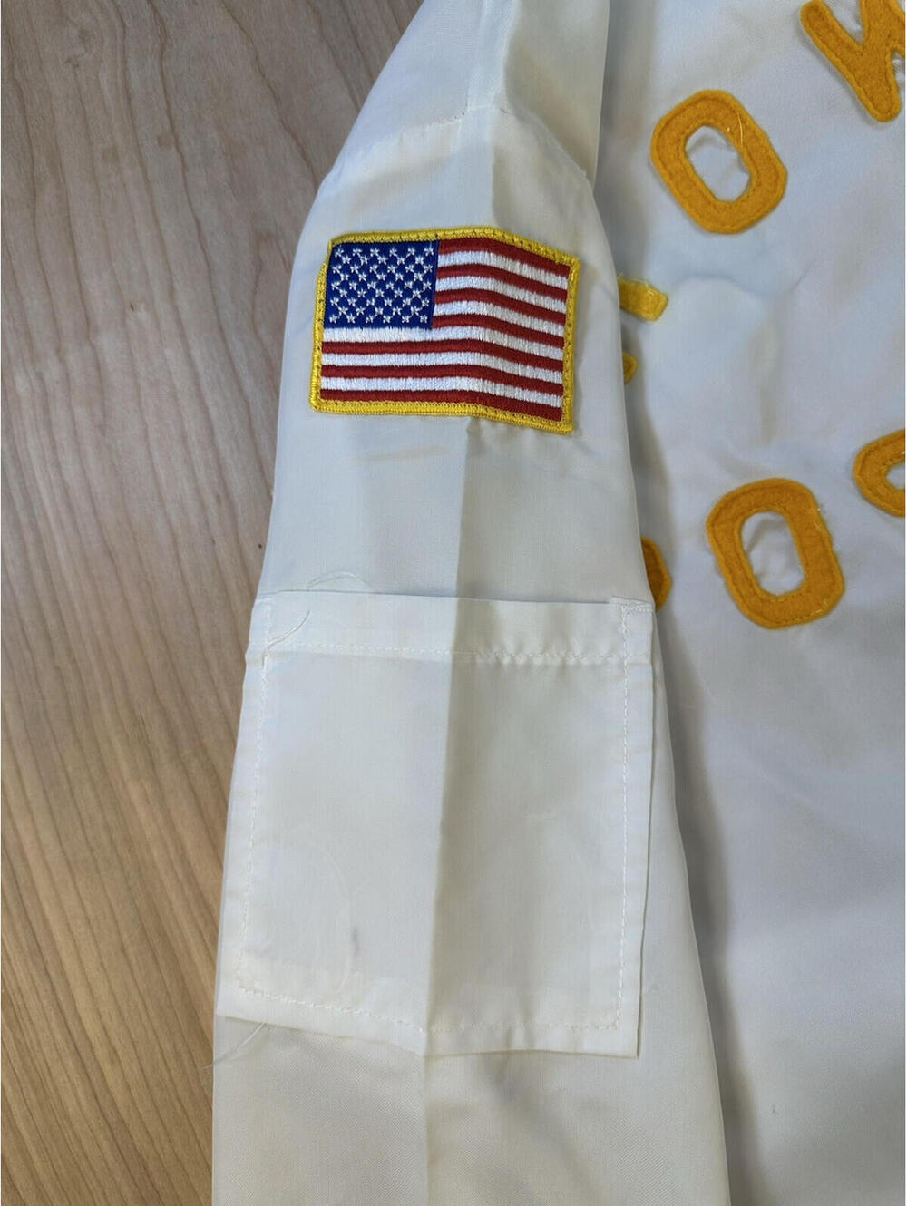 vintage 60's TOPPMASTER racing stripe JACKET patches LETTERING color guard WOW!! - Picture 15 of 16